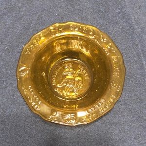 Vintage tiara amber cereal bowl with nursery rhymes